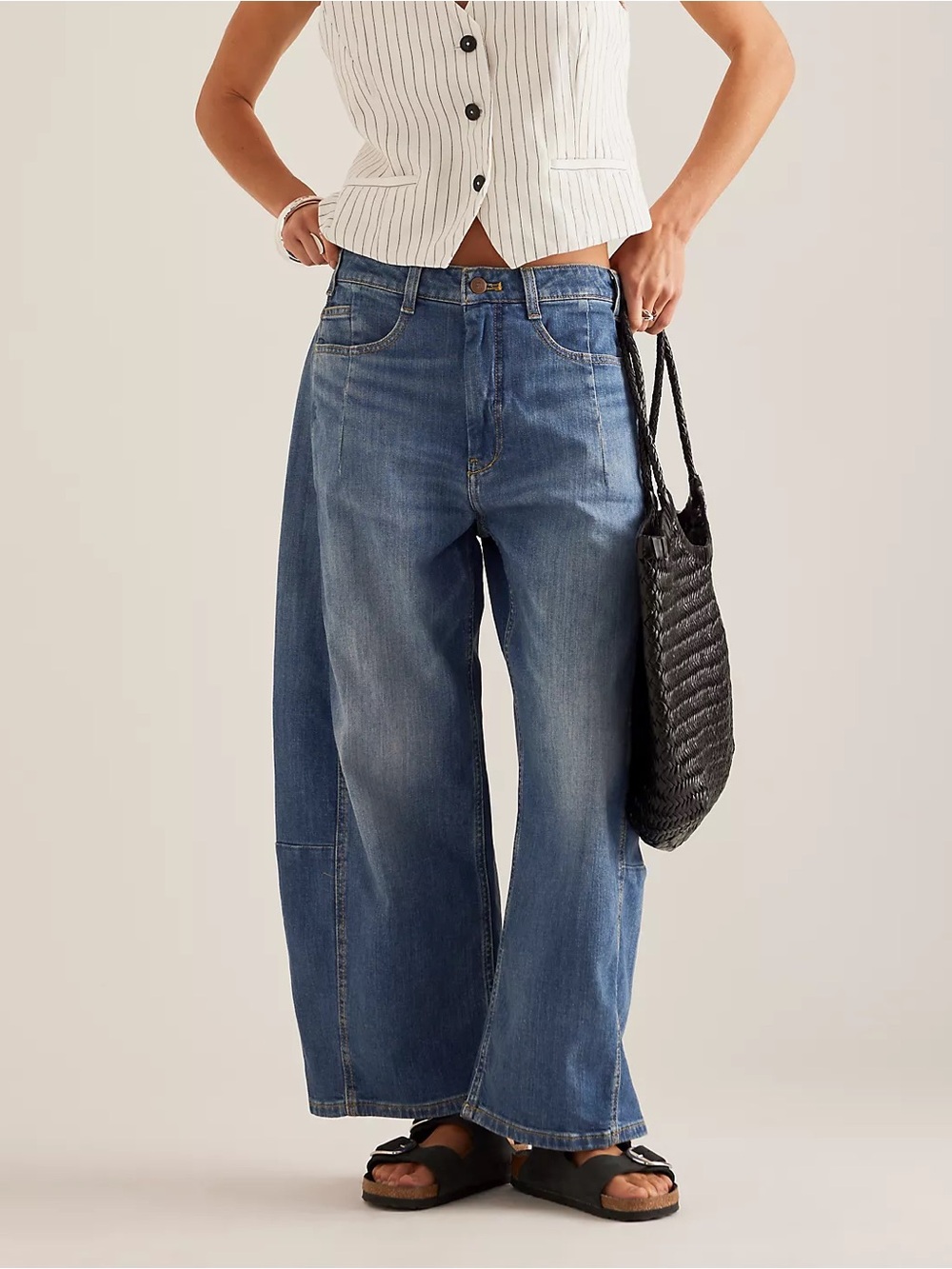 Pilcro The Kenna Mid-Rise Heritage Barrel Jeans Size 27